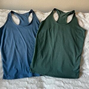 Pair of ladies sports tank tops
